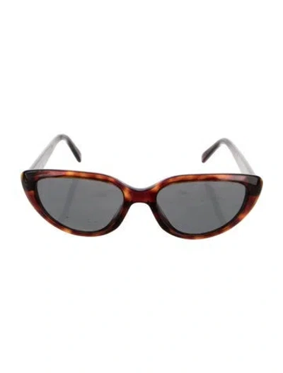 Pre-owned Celine Cat-eye Tinted Sunglasses In Brown