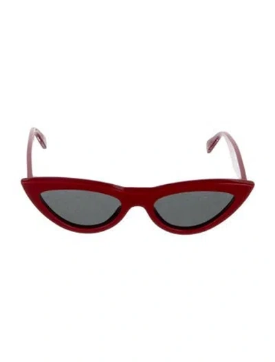 Pre-owned Celine Cat-eye Tinted Sunglasses In Red