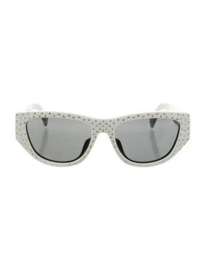Pre-owned Celine Cat-eye Tinted Sunglasses In White