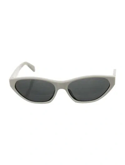 Pre-owned Celine Cat-eye Tinted Sunglasses In White