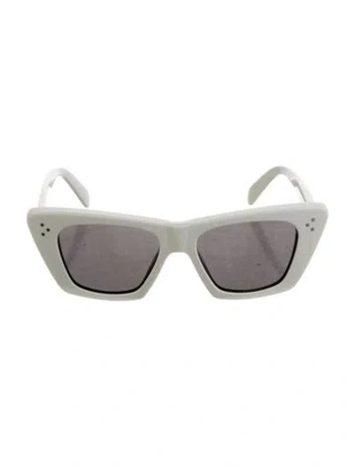 Pre-owned Celine Cat-eye Tinted Sunglasses In White