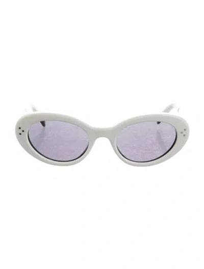 Pre-owned Celine Cat-eye Tinted Sunglasses In White