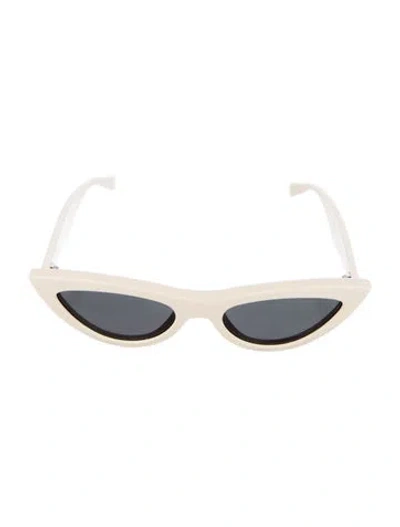 Pre-owned Celine Cat-eye Tinted Sunglasses In White