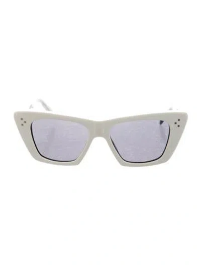 Pre-owned Celine Cat-eye Tinted Sunglasses In White