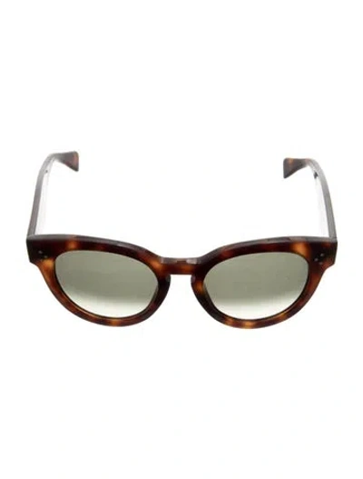 Pre-owned Celine Catherine Round Sunglasses In Brown