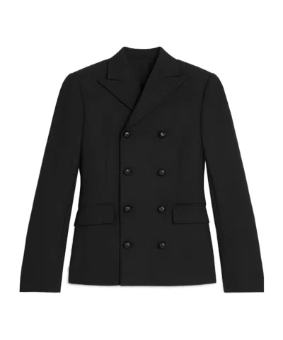 Celine Cavaliere Jacket In Stretch Wool Gabardine In Black