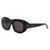 Celine 3 Dot Geometric Square Sunglasses In Black