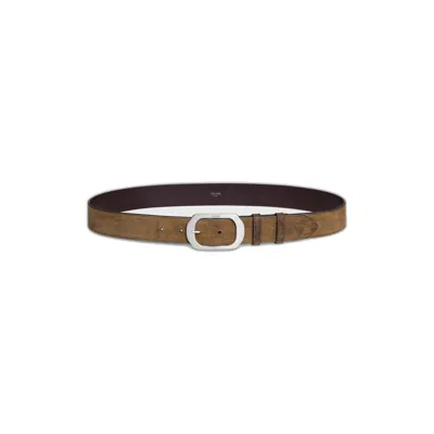 Celine 35mm Adjustable Belt In Brown
