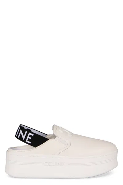 Celine Block Wedge Mules