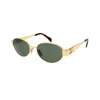 Celine Womens Gold Cl40235u Oval-frame Metal Sunglasses In Neutral