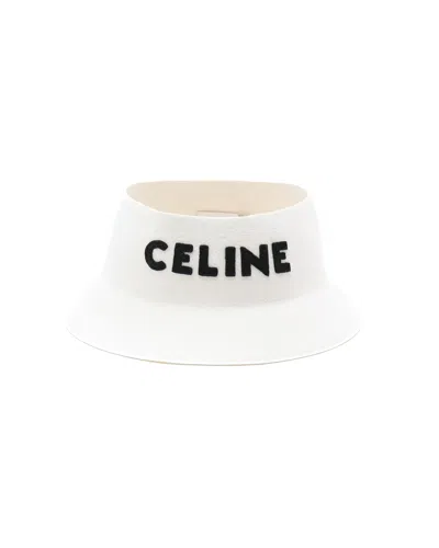 Pre-owned Celine Céline  Cloche Hat, Size M In White