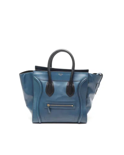 Celine Céline  Luggage Mini Bag In Blue