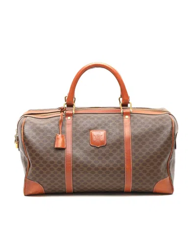Celine Céline  Macadam Boston Bag In Brown