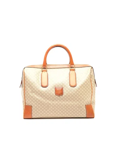 Celine Céline  Macadam Boston Bag In Sand