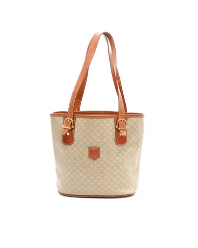 Celine Céline  Macadam Tote Bag In Sand