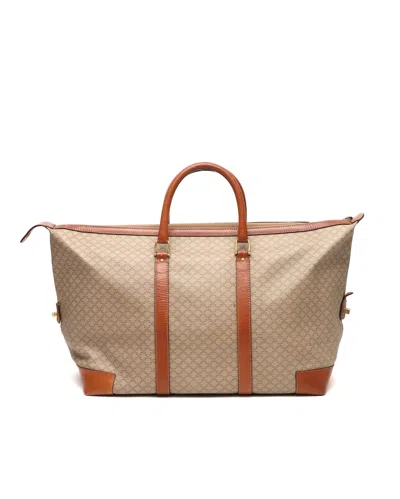 Celine Céline  Macadam Weekend Bag In Brown