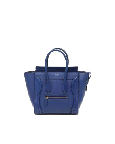 Celine Céline  Micro Luggage Bag In Blue