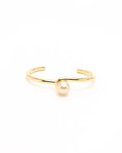 Celine Céline  Pearl Cuff In Gold