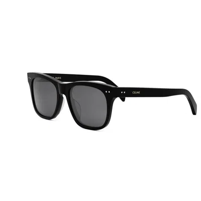 CELINE CELINE CELINE THIN SMOKE SQUARE MEN'S SUNGLASSES CL40322U 01A 54