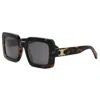 Celine Triomphe Acetate Square Sunglasses In Burgundy