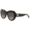 Celine Triomphe Logo Oval Acetate Sunglasses In Brown