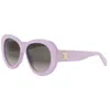 Celine Triomphe Logo Oval Acetate Sunglasses In Purple