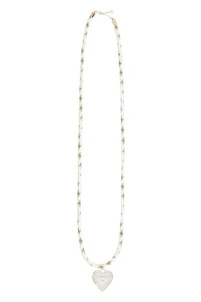 Celine Triomphe Heart Necklace In Gold