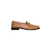Celine Vivienne Polished Bullskin Loafers In Brown