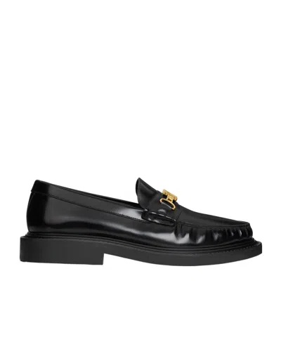 Celine Leather Loafers Women In Black