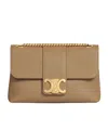 Celine Medium  Victoire Bag In Supple Grained Calfskin In Brown
