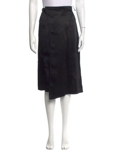 Pre-owned Celine Chain-link Accents Midi Length Skirt In Black