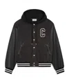 Celine Charcoal Ash Washed Denim Teddy Jacket In Black