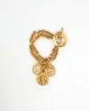 Celine Céline Charm Bracelet In Gold