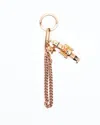Celine Céline Charm Key Ring In Gold