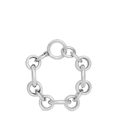 Celine Charms Heritage Chunky Bracelet In Brass With Rhodium Finish In Metallic