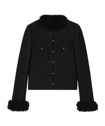 Celine Chasseur Jacket In Viscose And Wool Natté In Multi