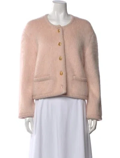Pre-owned Celine Chasseur Mohair Sweater In Pink