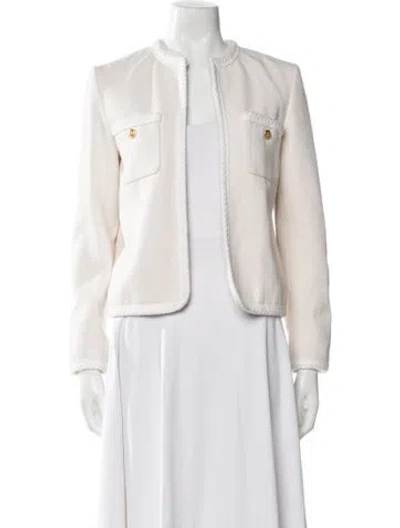 Pre-owned Celine Chasseur Silk Evening Jacket W/ Tags In White