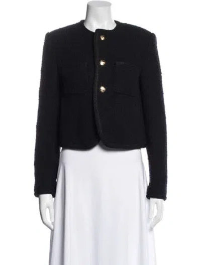 Pre-owned Celine Chasseur Tweed Jacket In Black