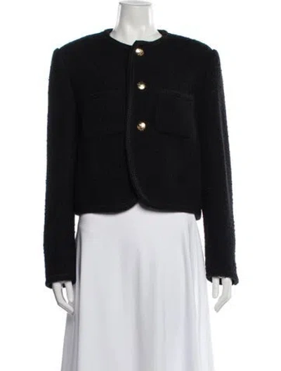 Pre-owned Celine Chasseur Tweed Jacket In Black