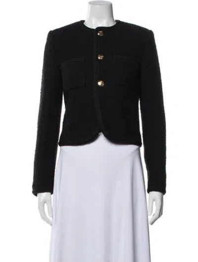 Pre-owned Celine Chasseur Tweed Jacket In Black