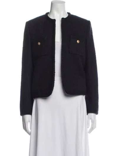 Pre-owned Celine Chasseur Virgin Wool Jacket In Blue