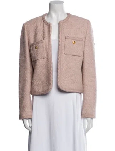 Pre-owned Celine Chasseur Wool Evening Jacket In Pink