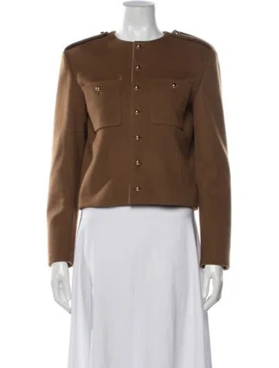 Pre-owned Celine Chasseur Wool Jacket In Brown