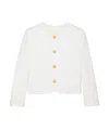 Celine Long-sleeved Leather Jacket In White/ivory