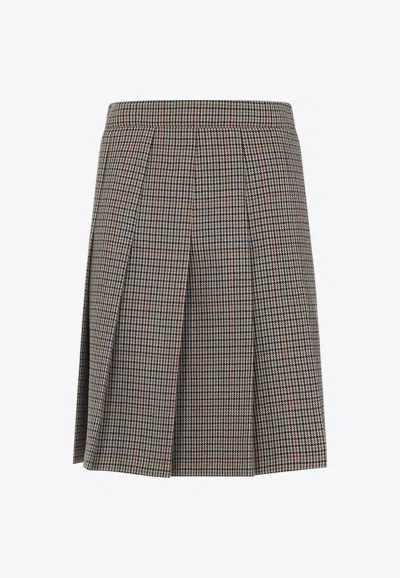 Celine Checked Mini Skirt