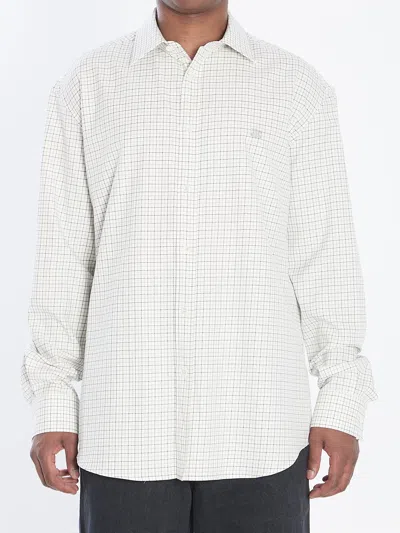 Celine Checked Shirt In White