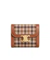 Celine Checked Wallet In Multi-color