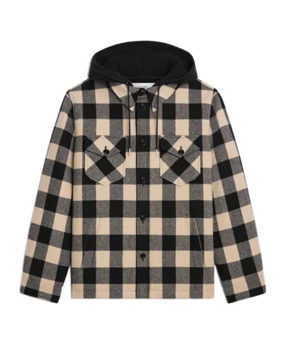 Celine Checked Wool Hooded Cotton Suit In Brown