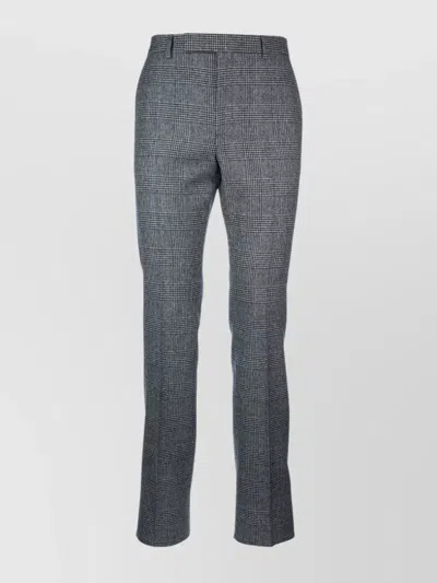 Celine Checkered Belt Loop Trousers Side Back Pockets